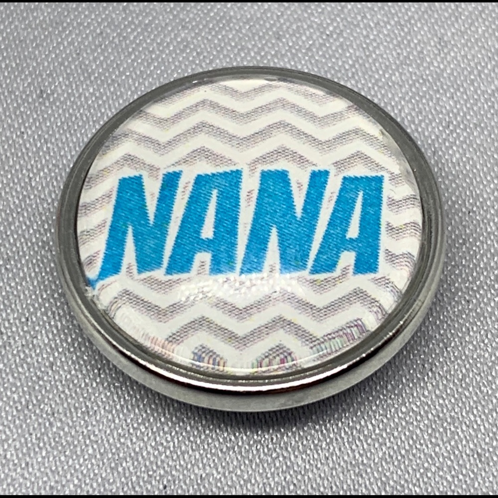 Nana Chevron Pattern Snap Button Charm